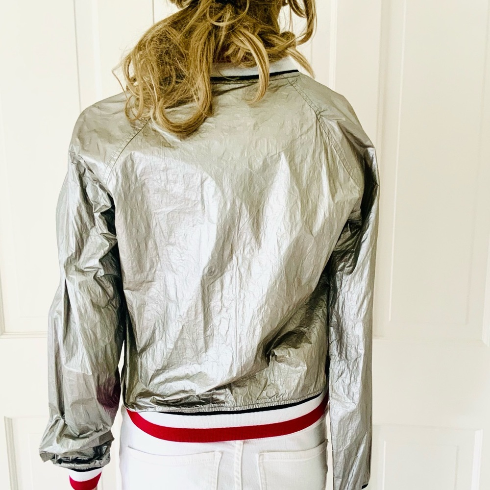 Marc Jacobs silvermetallic bomber jacket S